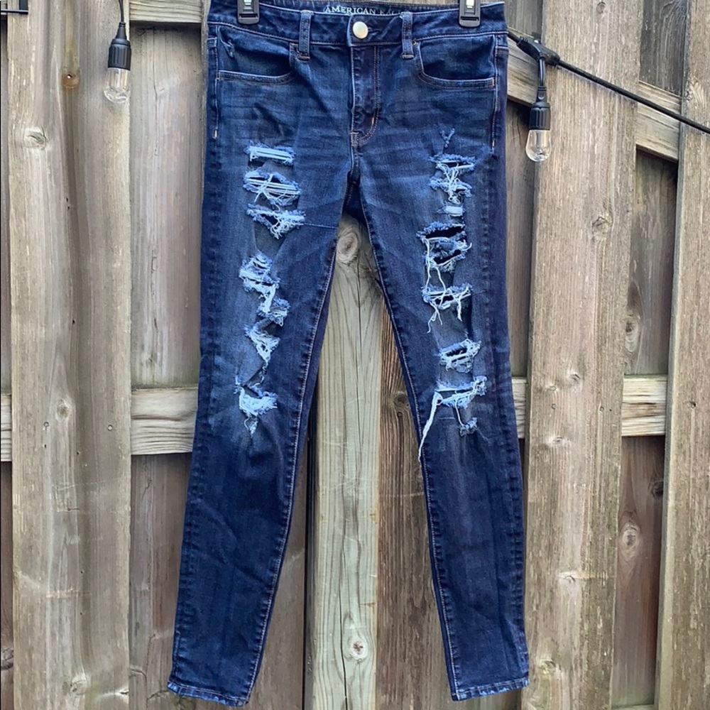 AEO 360 Super Stretch Jeggings Sz 8 Reg